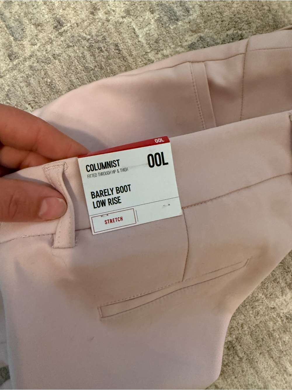 Express Women’s Columnist Blush Pink Tailored Bootcut Pants Low Rise 00L - Picture 3 of 4